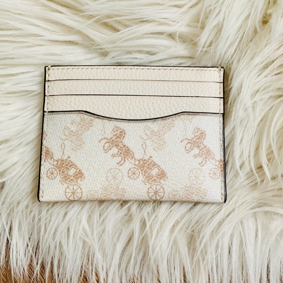 Coach Slim Card Case With Horse And Carriage Print - Picture 3 of 10